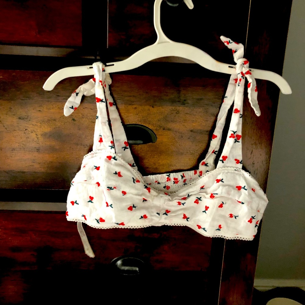 Super cute cherry free people bralette